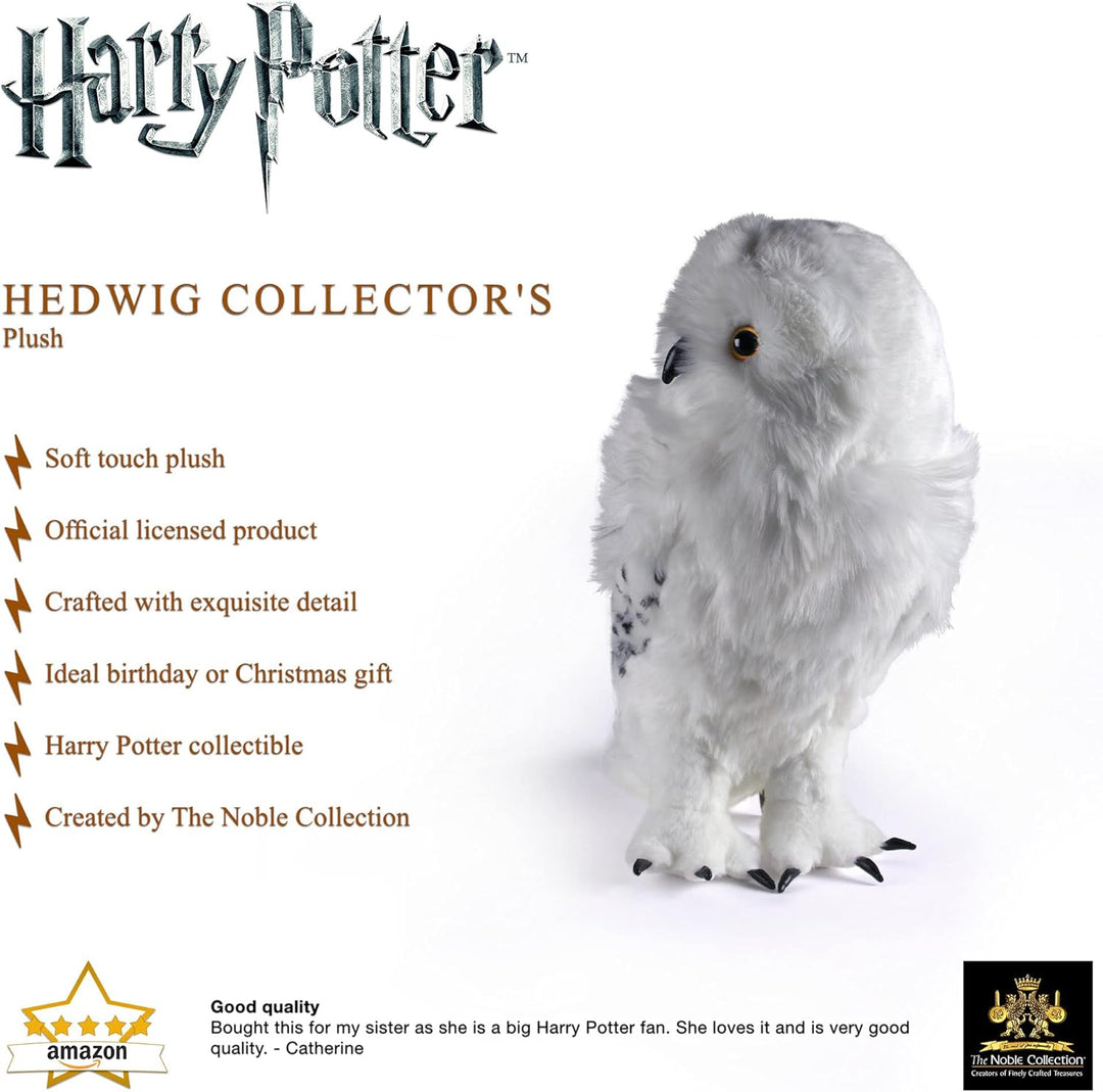 The Noble Collection Harry Potter Hedwig Collector's Plush - Officially Licensed 14in Snowy Owl Plush Toy for Ages 3+