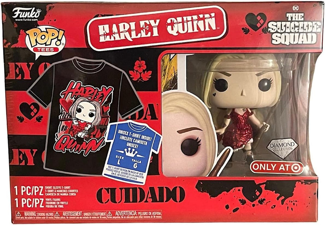 Funko Pop! Movies Suicide Squad - Harley Quinn Vinyl Figure & Large Tee (Collector's Box)