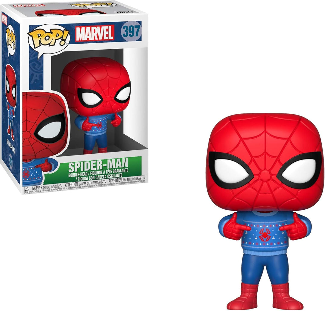 Funko Pop! Marvel - Holiday Spider-Man w/ Ugly Sweater Vinyl Figure (33983)