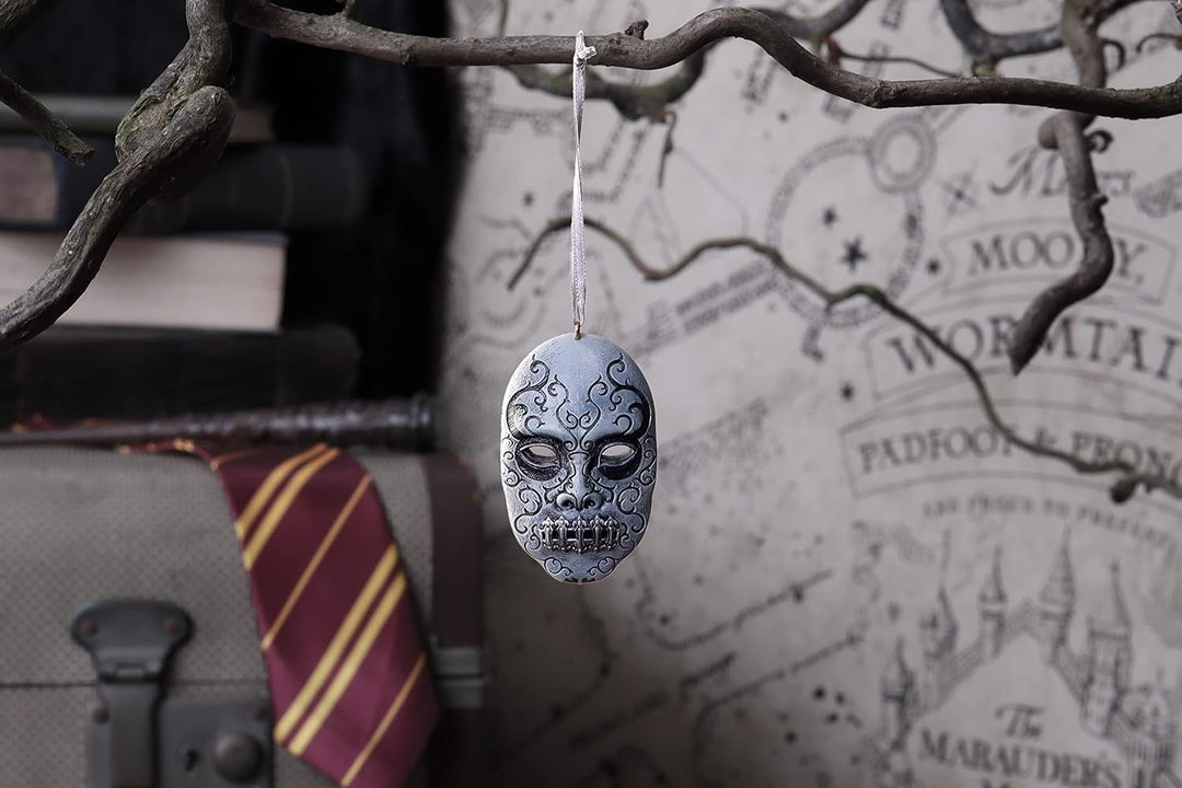 Nemesis Now Harry Potter Deatheater mask Hanging Ornament, Grey, 7cm