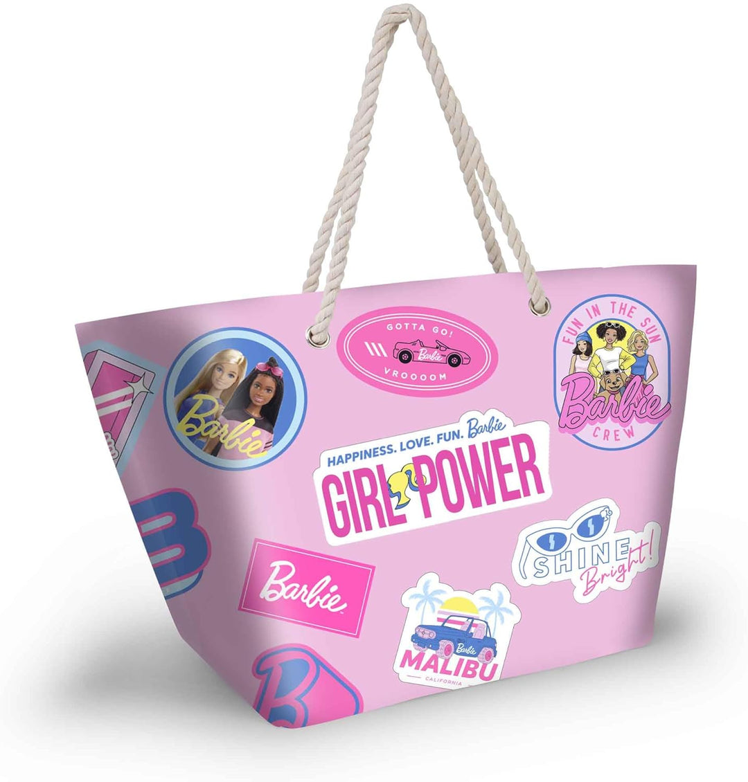 Barbie Malibu-Soleil Beach Bag, Pink, 52 x 37 cm