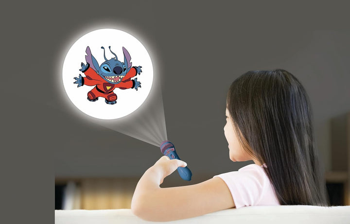 LEXIBOOK LTC050D Disney Stitch, Torch Light and Projector with 3 Discs, 24 Image