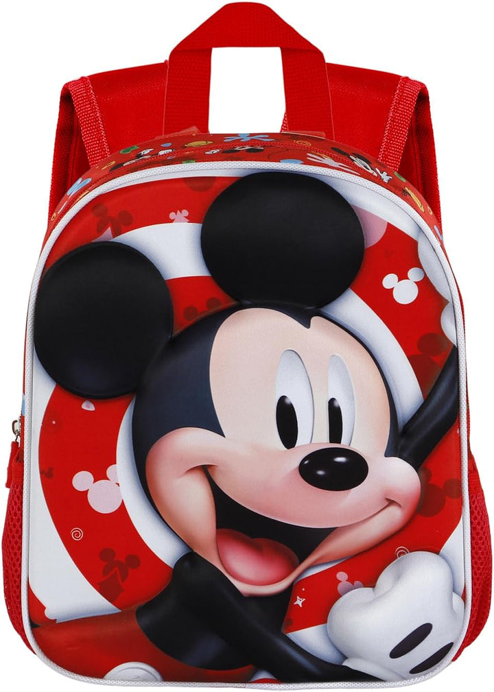 Mickey Mouse Twirl-Small 3D Backpack, Red, 26 x 31 cm, Capacity 8.5 L