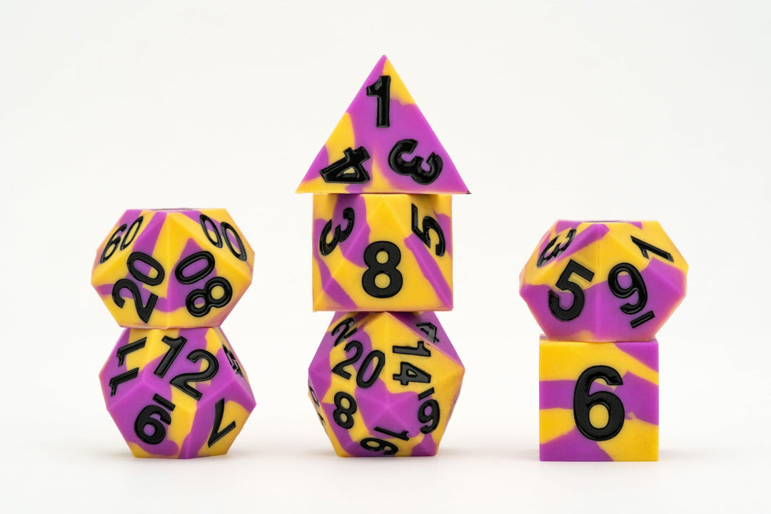 Metallic Dice Games Pride Sharp Edge Silicone Rubber Polyhedral Dice (FAN7504)