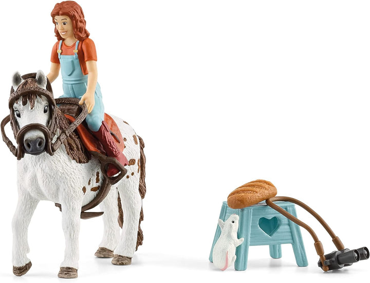 SCHLEICH 42518n Horse Club Mia & Spotty Horse Club Toy Playset for Kids Aged 3-12