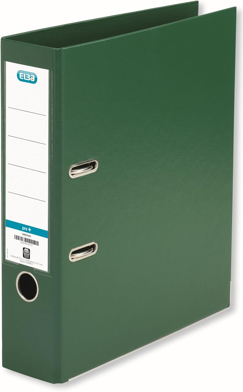 Elba - A4 70 mm Plastic Lever Arch File - Green Lever Arch File