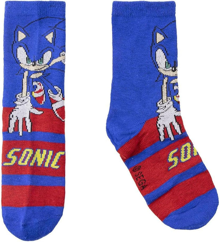 Sonic the Hedgehog Unisex Kids' Socks - Blue, Red, White (35-41)