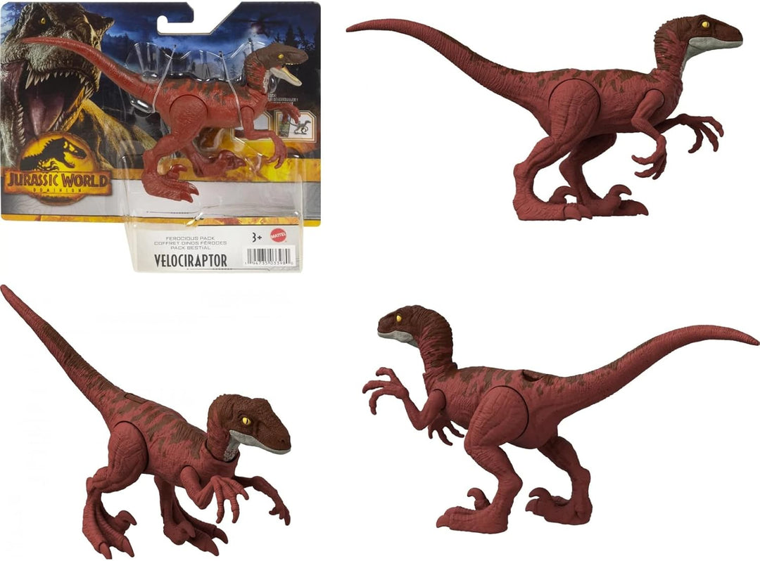 Mondo Jurassic Dominion - Fierce Animal Dinosaur Velociraptor - 18cm Articulated Action Figure