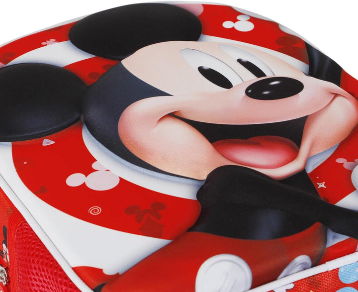 Mickey Mouse Twirl-Small 3D Backpack, Red, 26 x 31 cm, Capacity 8.5 L