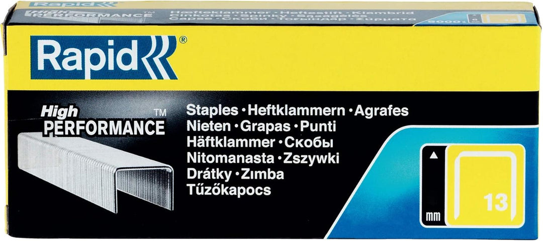 Rapid High Performance No.13 Staples, 4 mm Leg Length, 5000 Pieces (11825700)