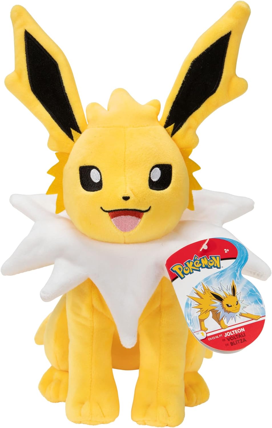 Pokemon Jolteon Plush Toy - 20 cm Soft Cuddly Companion for Kids 16+ Months