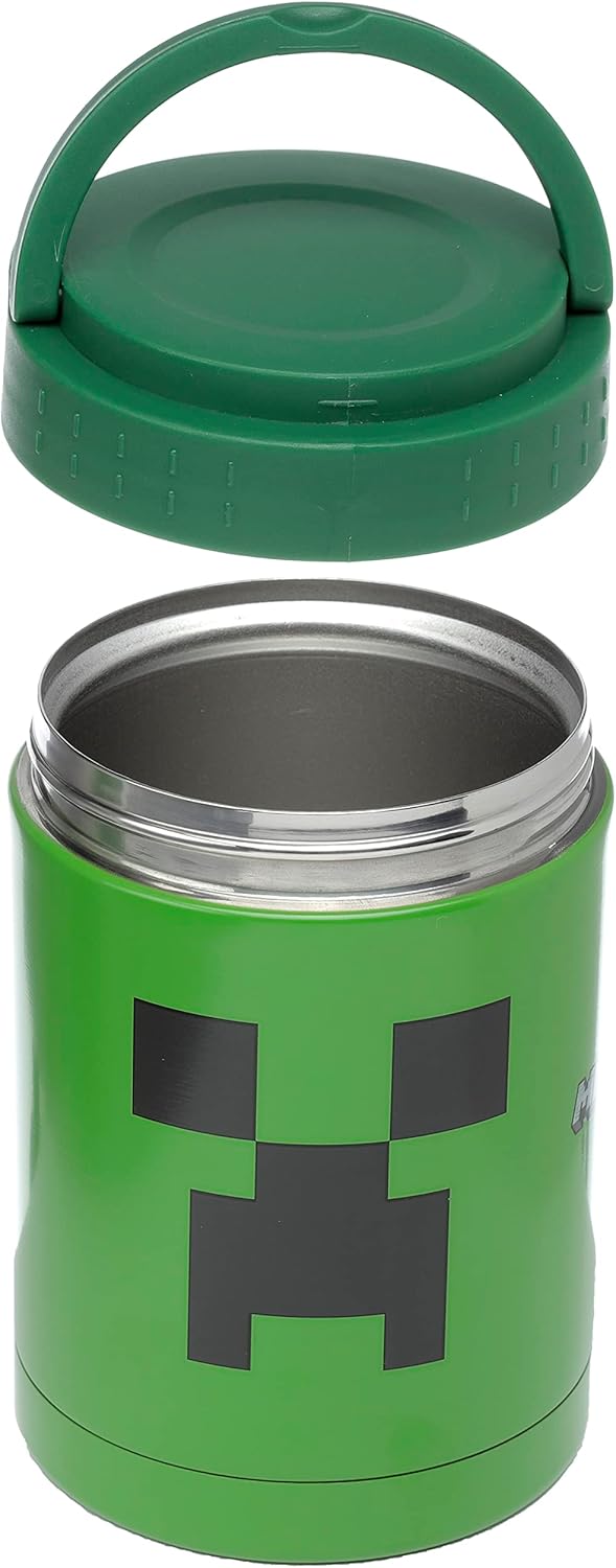 Puckator - Minecraft Creeper Reusable Stainless Steel Hot & Cold Thermos 500ml