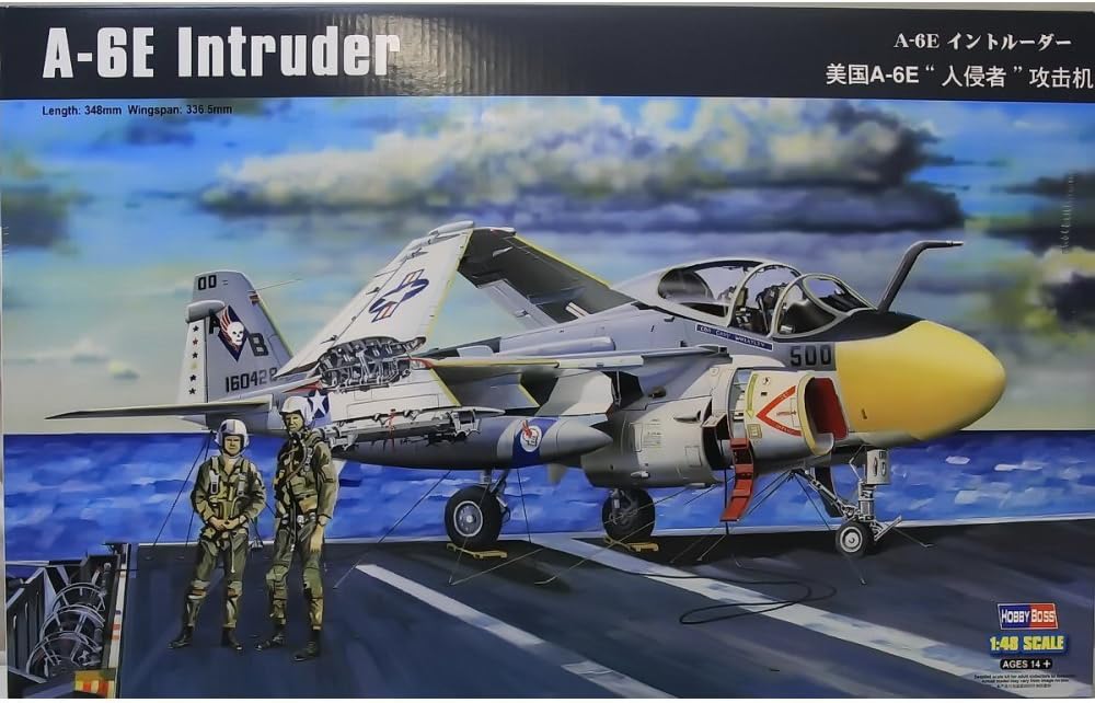 Hobbyboss 1:48 Scale A-6E Intruder Model Kit - Detailed Aircraft Model for Ages 14+ (HY81709)