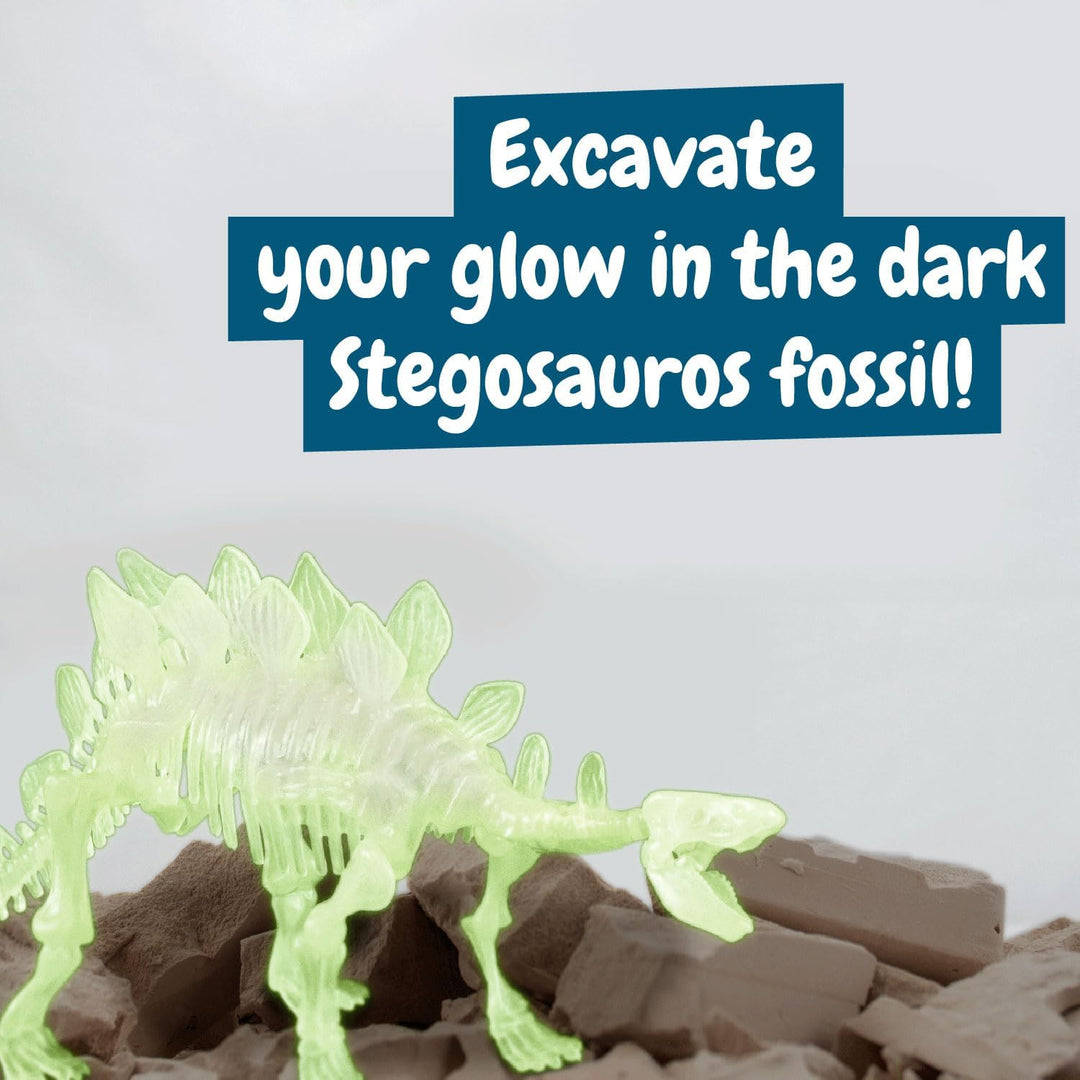 Science4you Stegosaurus Fossil Digging Kit - 6+ Years Glow-in-the-Dark (4110)