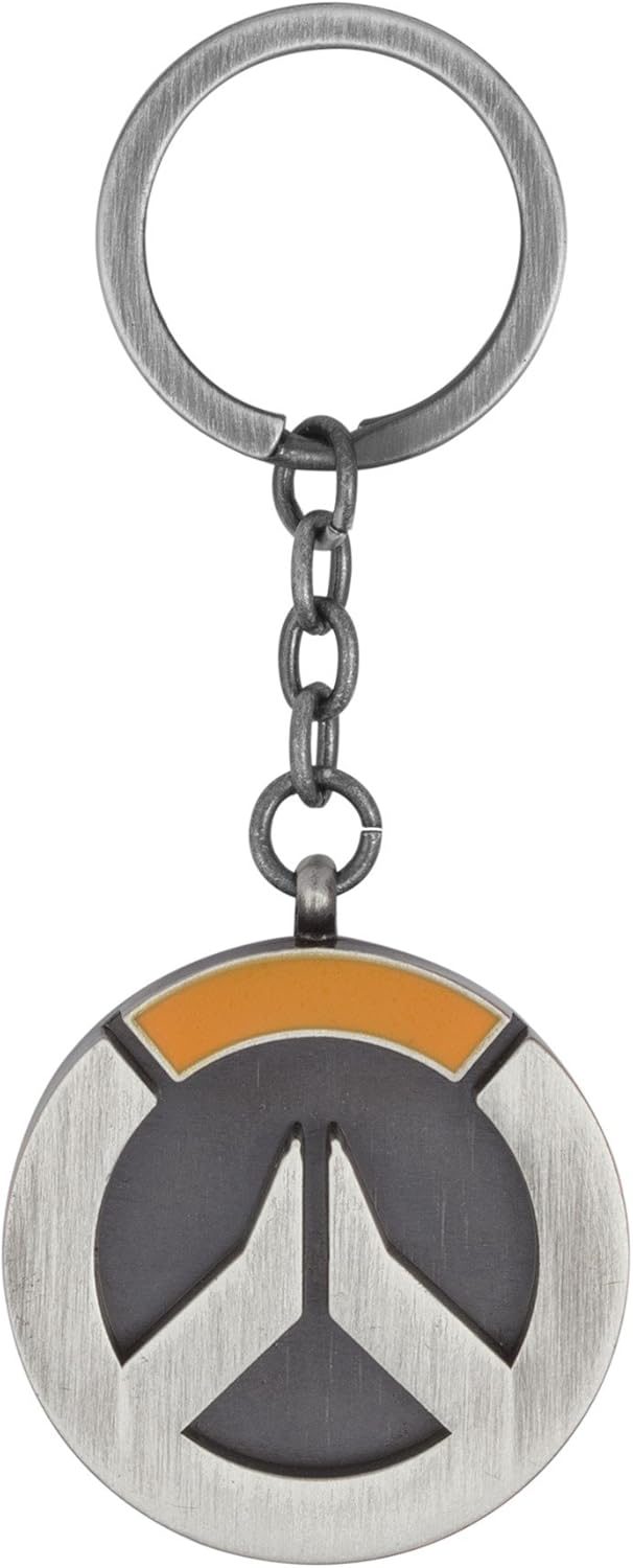 Overwatch Official Jinx Keychain - Metal Logo Design (2016) - Zinc Alloy, Enamel Finish, 2" x 3" - Licensed Gaming Collectible