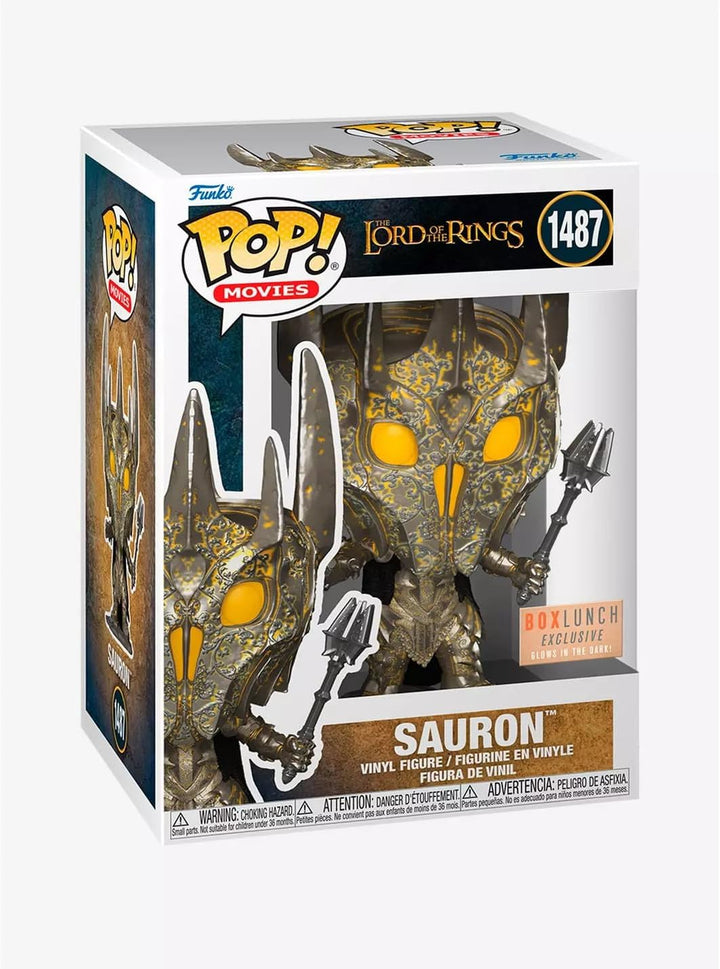 Funko Pop! Movies The Lord of the Rings - Sauron Vinyl Figure (1487) Glow in the Dark Box Lunch Exclusive