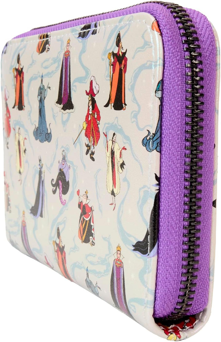 Loungefly Disney Villains Iridescent Zip-Around Wallet (WDWA3178)