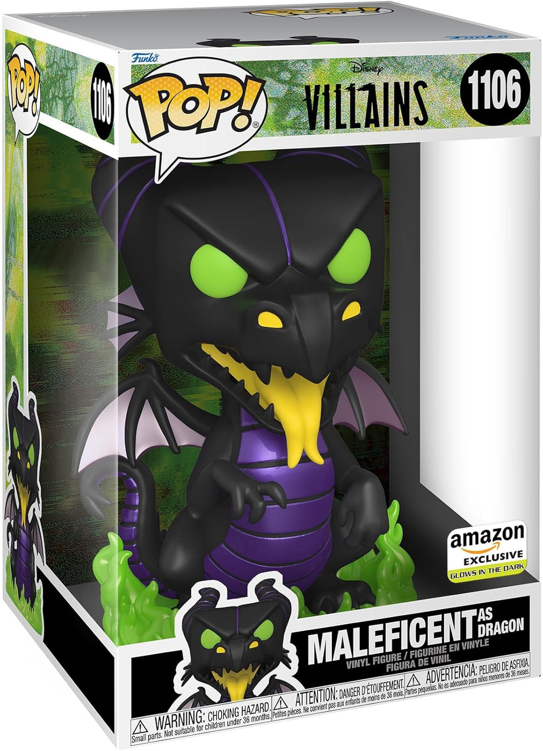 Funko POP! Jumbo: Villains - Maleficent Dragon - Disney Villains - Amazon Exclus