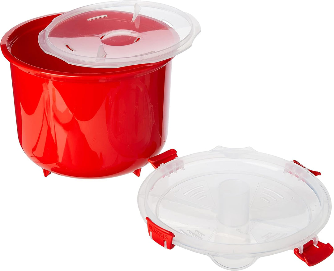 Sistema Microwave Rice Cooker | 2.6 L | Dishwasher Safe | BPA-Free | Red/Clear (1110ZS)