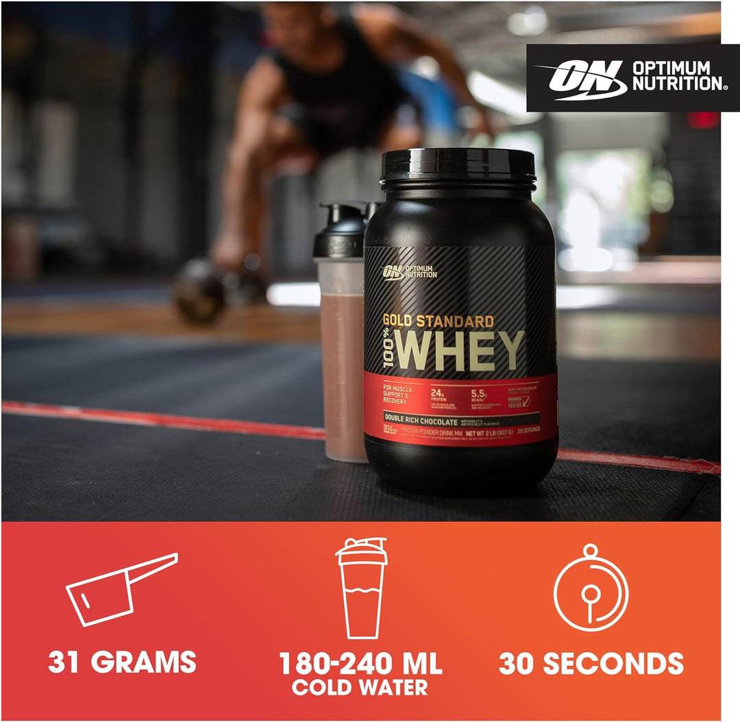 Optimum Nutrition Gold Standard 100% Whey Protein Powder - Muscle Building & Recovery Supplement