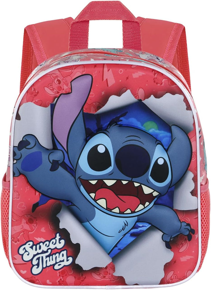 Lilo and Stitch Thing-Small 3D Backpack, Pink, 26 x 31 cm, Capacity 8.5 L