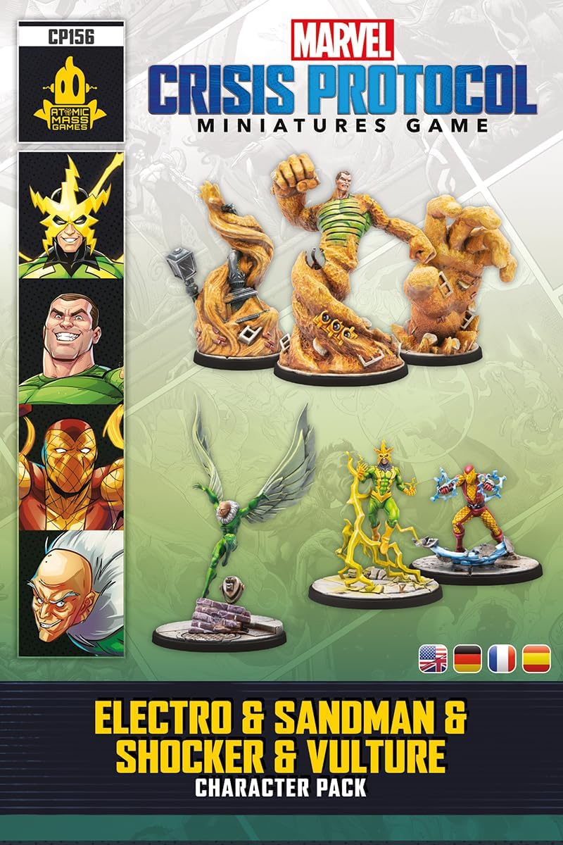 Atomic Mass Games Marvel Crisis Protocol Character Pack: Electro, Sandman, Shocker & Vulture (FFGCP156)