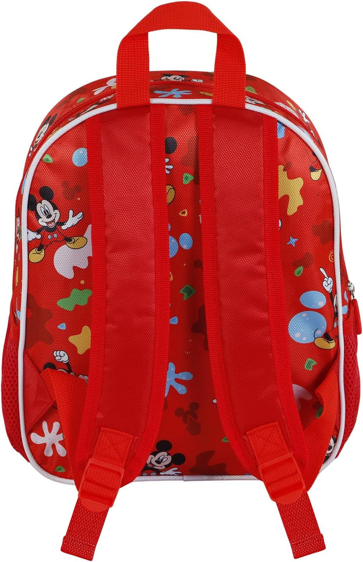 Mickey Mouse Twirl-Small 3D Backpack, Red, 26 x 31 cm, Capacity 8.5 L