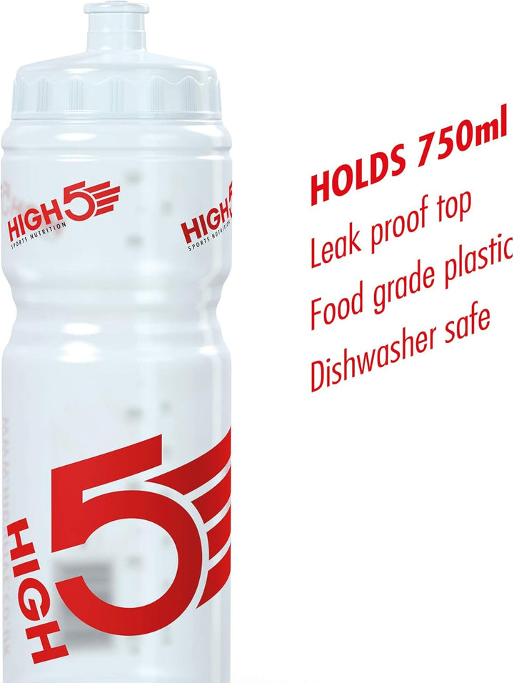 HIGH5 Drinks Professional Sports Water Bottle - 750ml BPA-Free, Leak-Proof, Dishwasher Safe Bottle for Athletes (5027492998580)