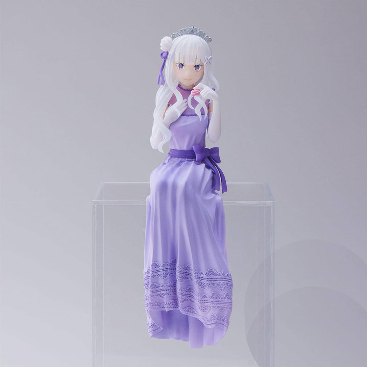 Sega Goods Re:ZERO -Starting Life in Another World- Emilia Dressed-Up Party PM Perching Figure (SG50423)