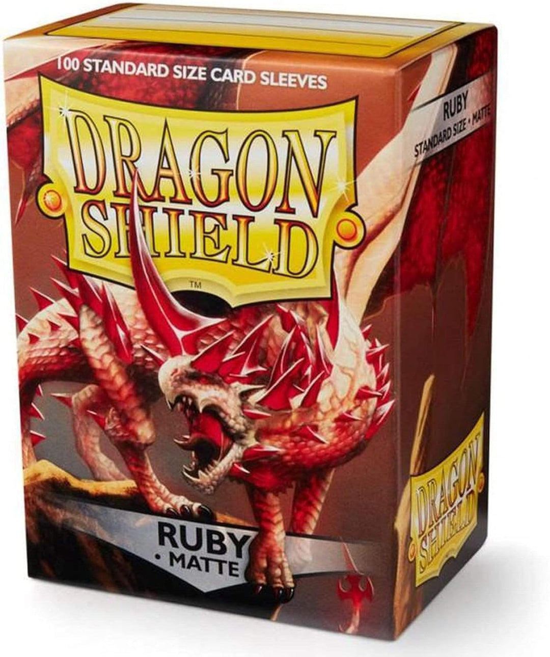 Dragon Shield ART11037 Matte Standard Size Sleeves 100pk - Ruby, Multicoloured