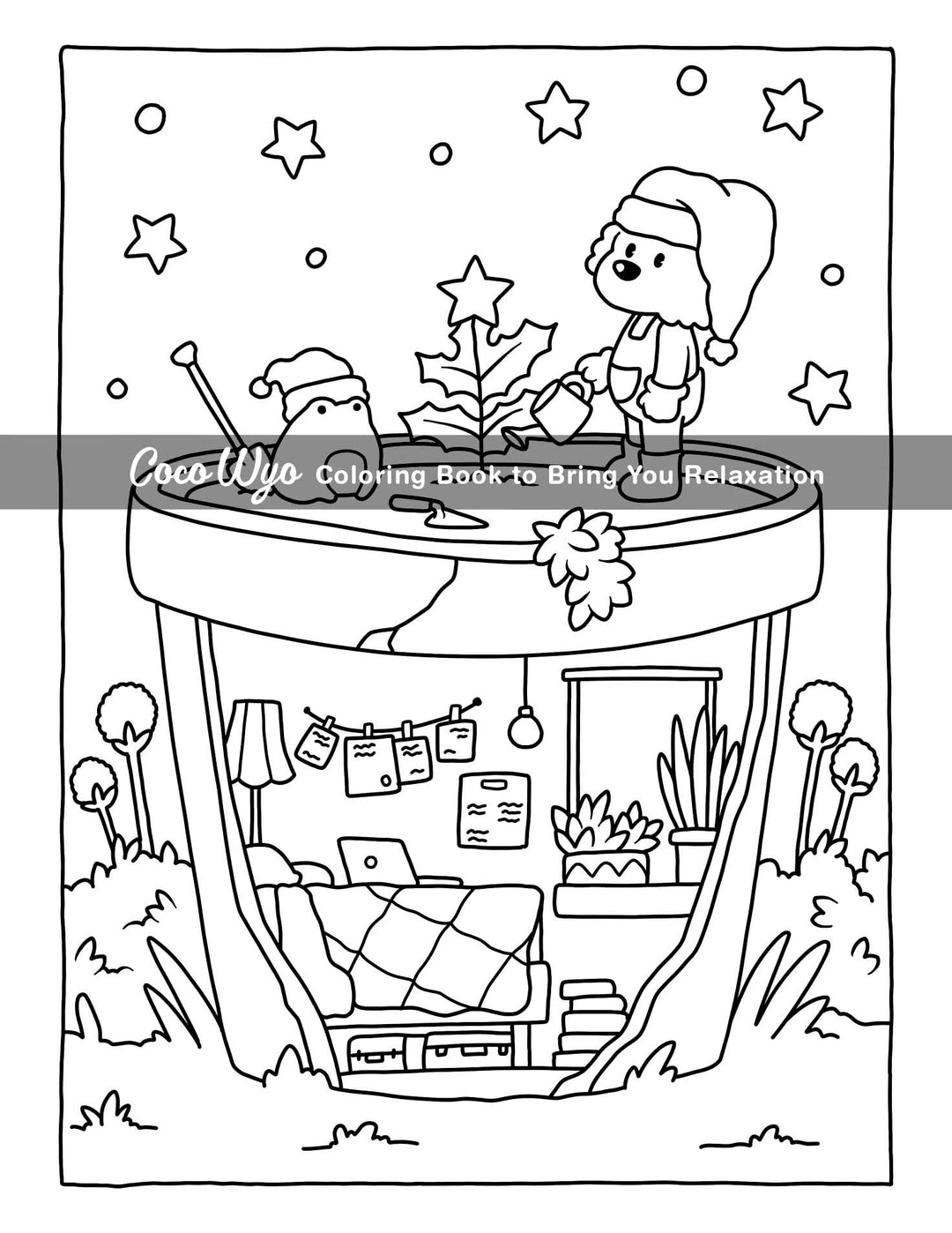 Independently Published - Cozy Spaces: Coloring Book for Adults and Teens Featuring Relaxing Familiar Scenes