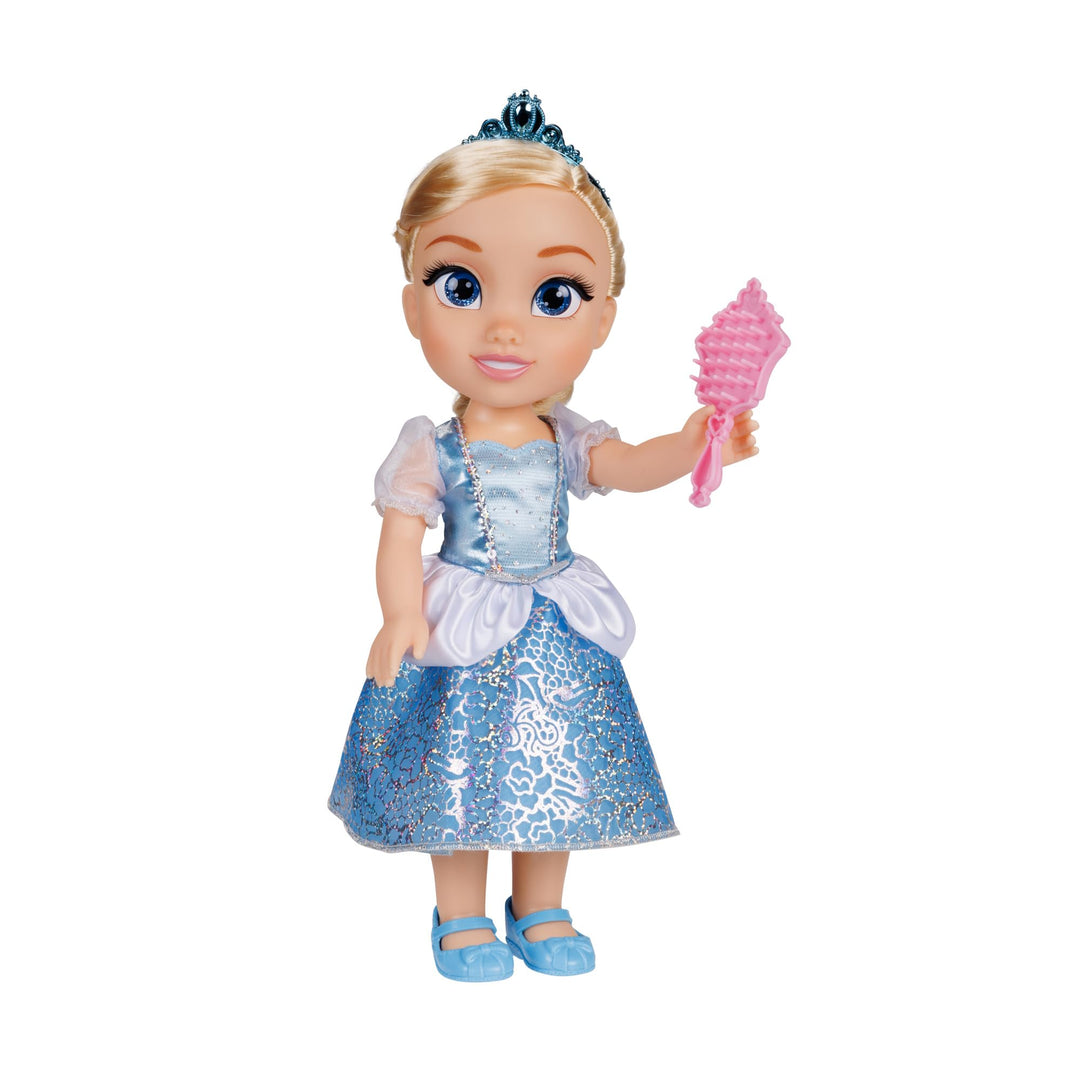 Disney Princess Cinderella 14” Fashion Doll with Royal Reflection Eyes, Platinum Holofoil Dress, and Accessories (230144)