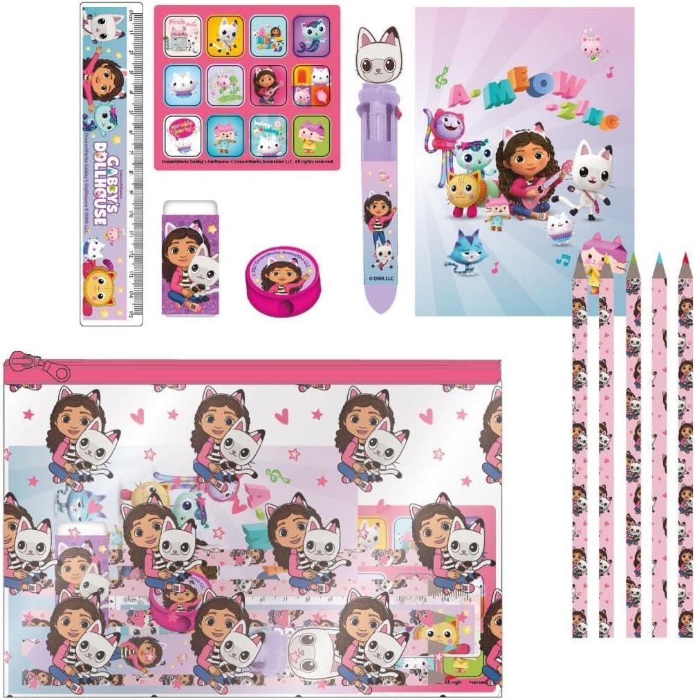 Gabby's Dollhouse School Stationery Set - Multicoloured (One Size)