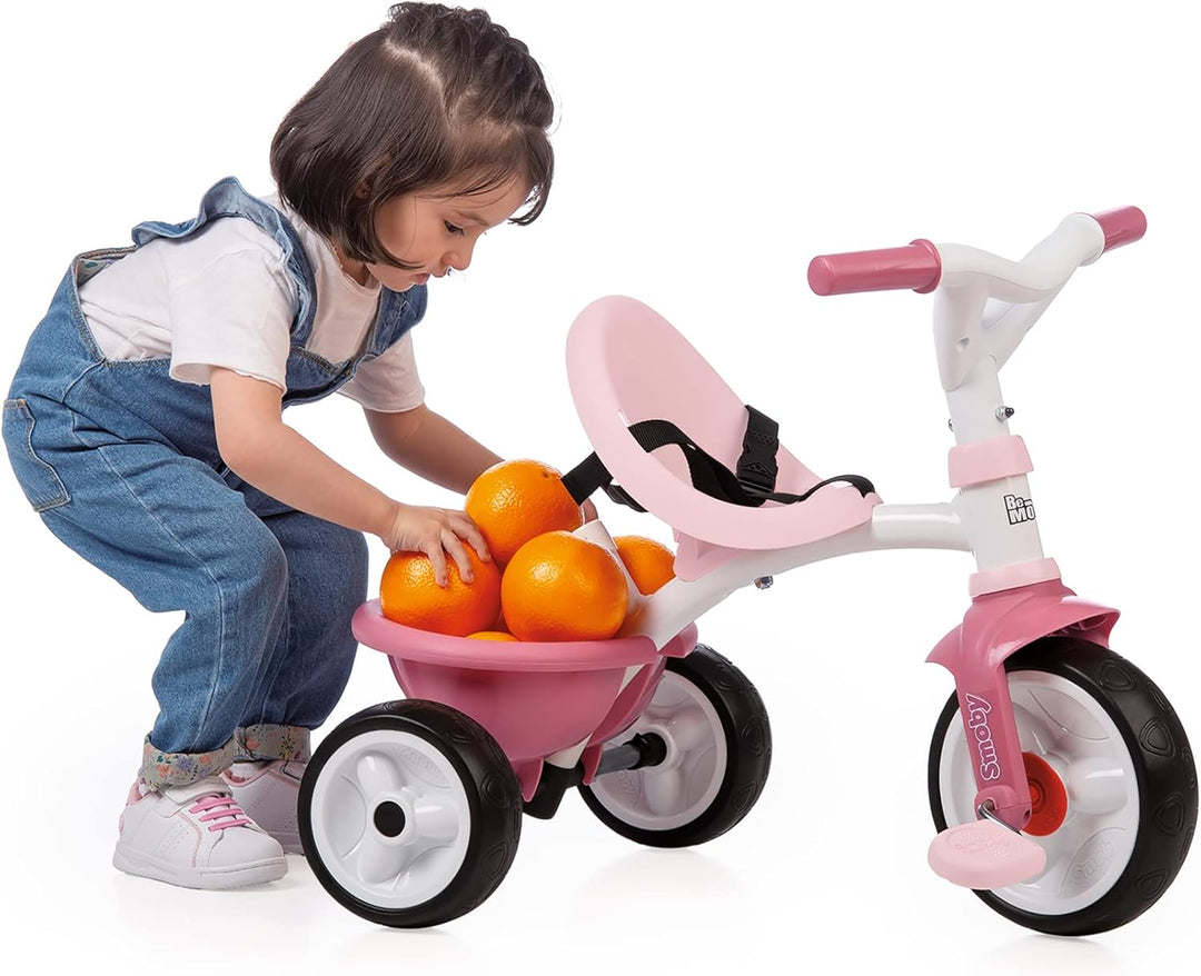 Smoby Be Move Pink Children's Tricycle - Safe and Ergonomic Tricycle for Kids Aged 15 Months to 3 Years