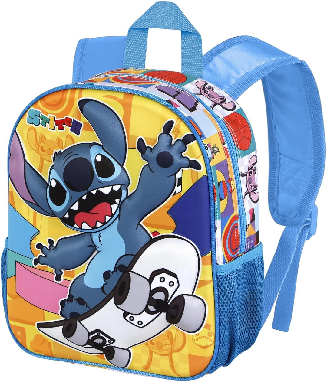 Lilo and Stitch Skater-Small 3D Backpack, Yellow, 26 x 31 cm, Capacity 8.5 L