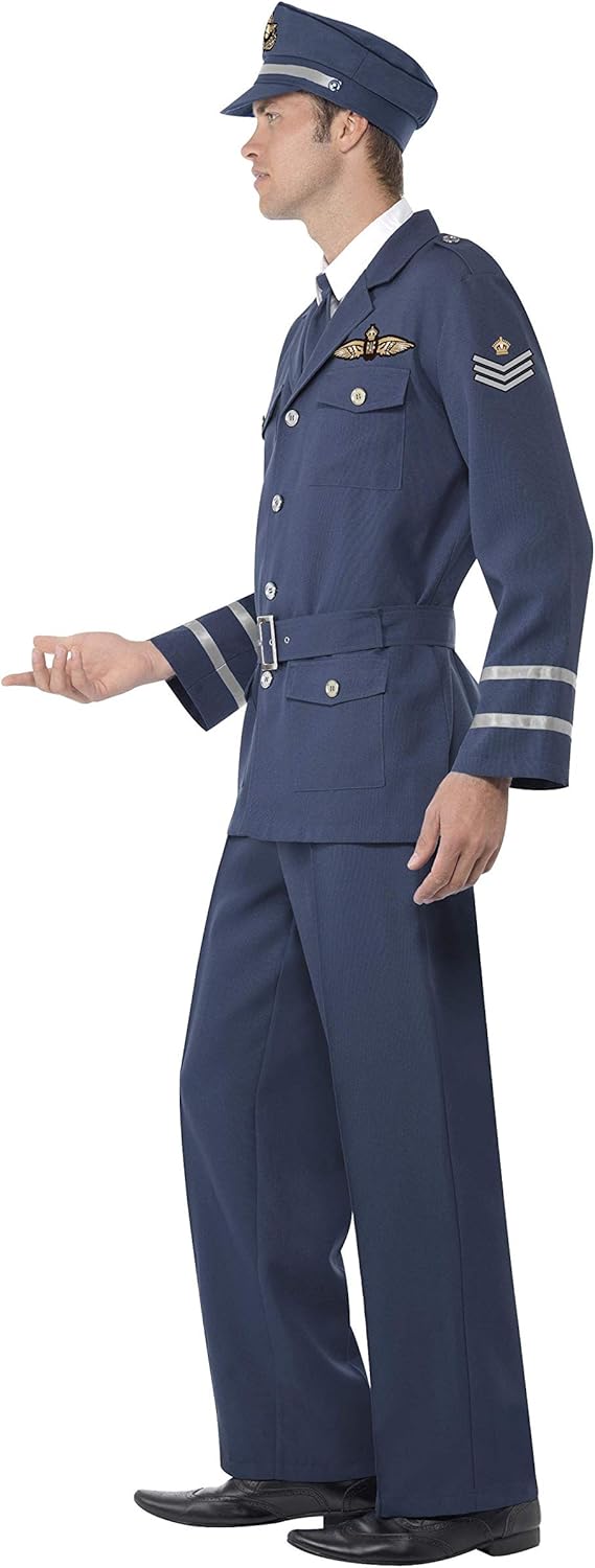 Smiffys WW2 Air Force Captain Costume - Adult Men's Size M (38830)