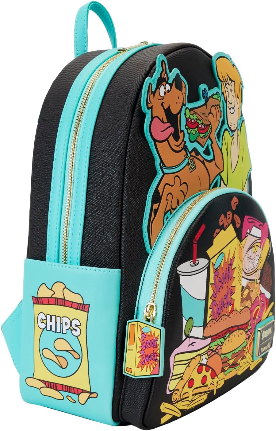 Loungefly Scooby Doo Munchies Womens Double Strap Shoulder Bag Purse, Multi, One