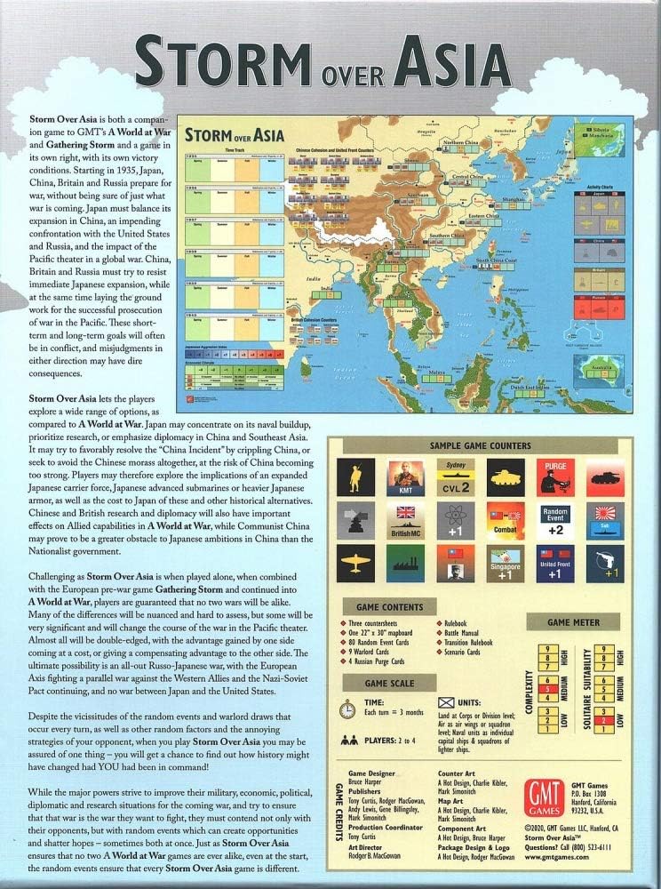 GMT Games Storm Over Asia Board Game (2005)