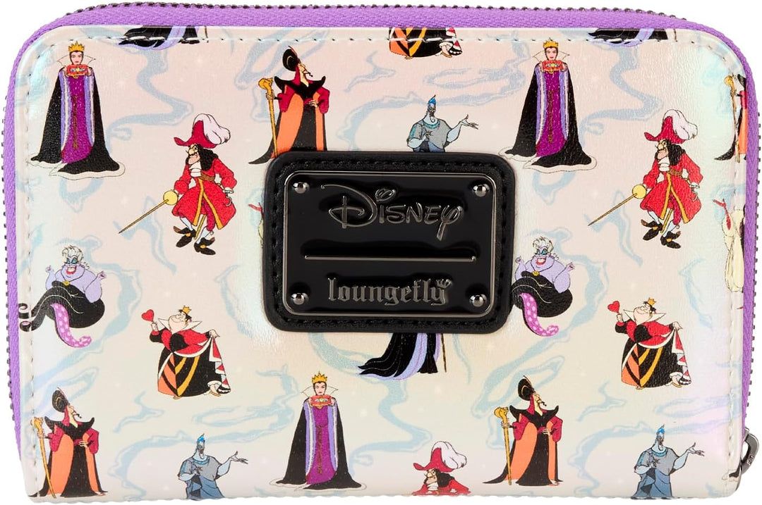 Loungefly Disney Villains Iridescent Zip-Around Wallet (WDWA3178)