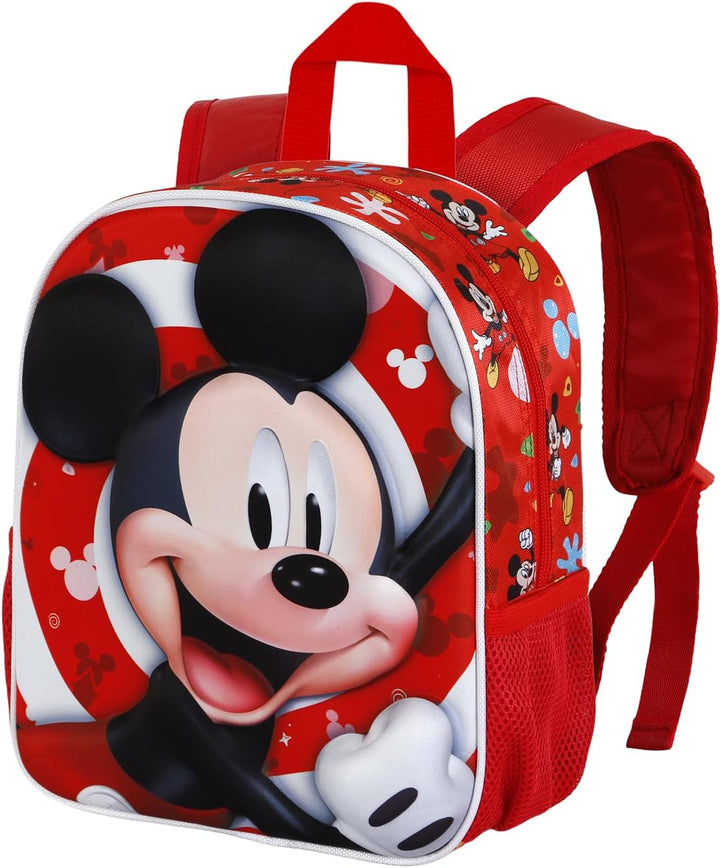 Mickey Mouse Twirl-Small 3D Backpack, Red, 26 x 31 cm, Capacity 8.5 L