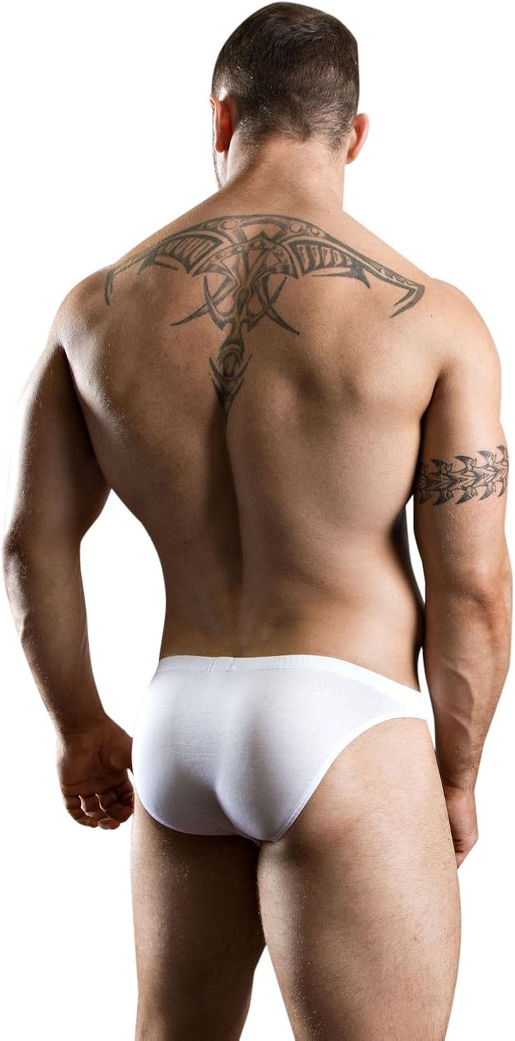 HOM Men's Premium Cotton Micro Briefs, White, XL - Soft, Breathable, and Comfortable Underwear for Everyday Wear