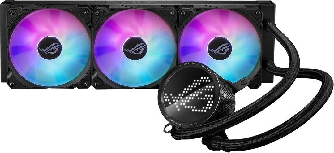 ASUS ROG Ryuo III 360 All-in-One CPU Liquid Cooler with 3.5" LCD Display and Asetek 8th Gen Pump