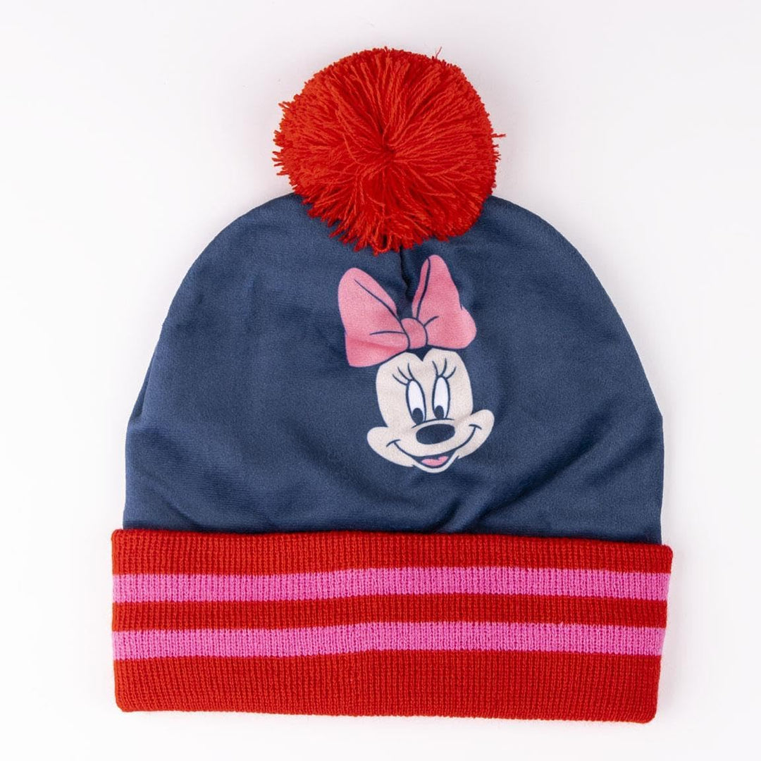 Disney Minnie Mouse Unisex Kids Hat, Neck Warmer, and Gloves Set - Blue (2200009930)