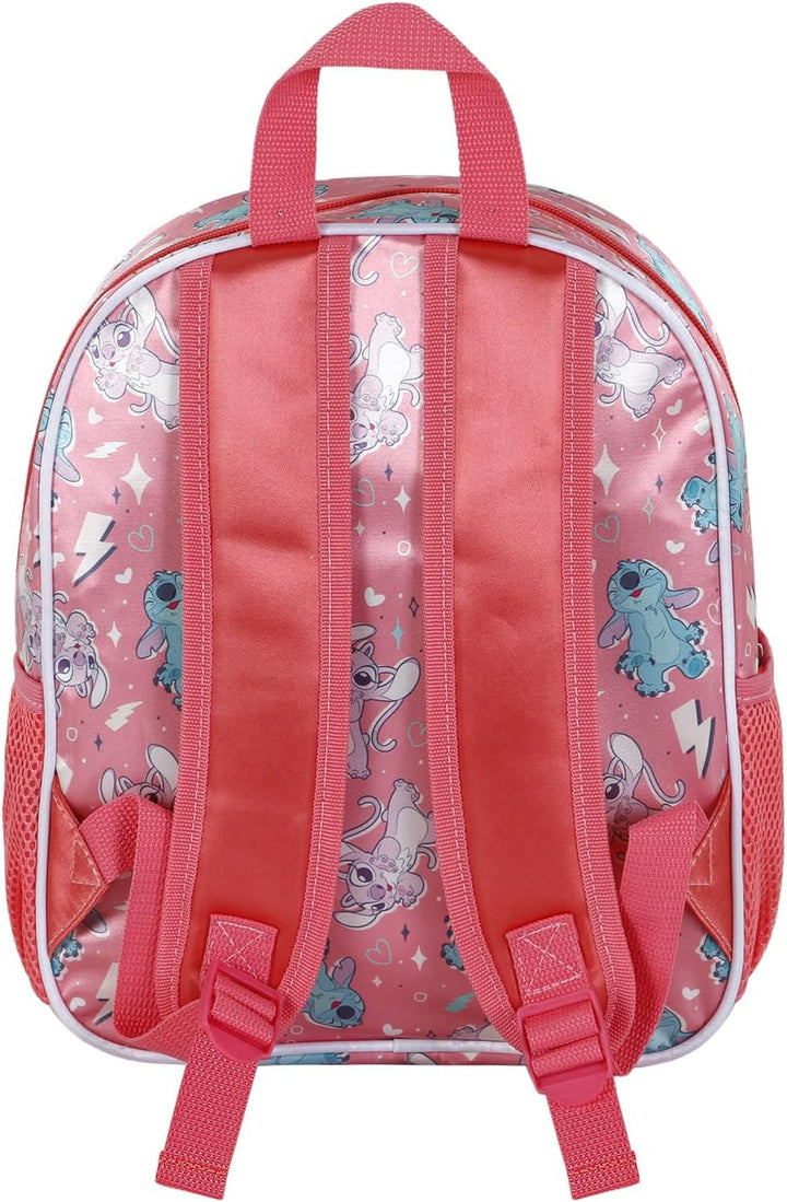 Lilo and Stitch Thing-Small 3D Backpack, Pink, 26 x 31 cm, Capacity 8.5 L