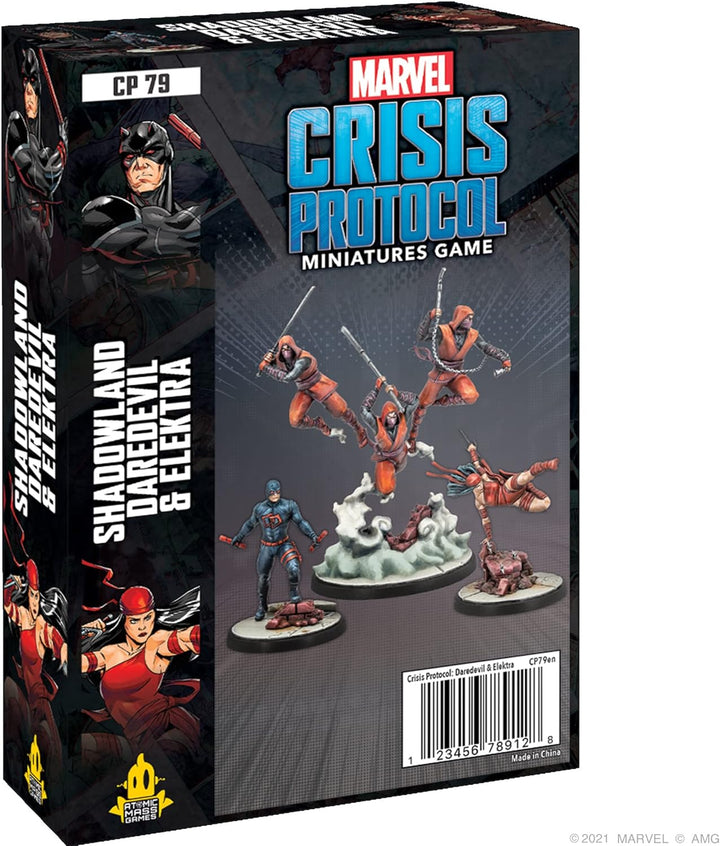 Atomic Mass Games Marvel Crisis Protocol Shadowland Daredevil & Elektra Miniatures Set