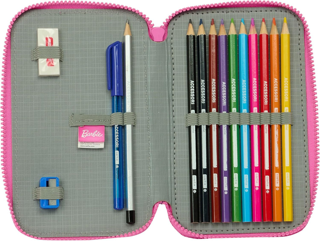 Safta Barbie Love Pencil Case with Colours (M854)