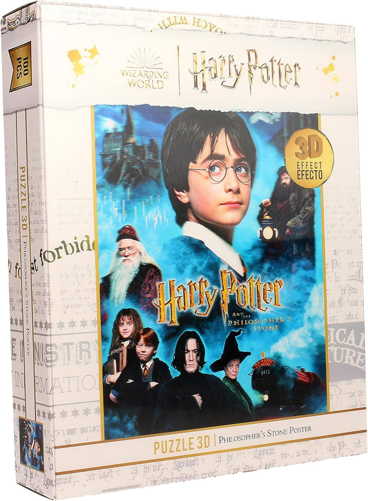 Harry Potter 3D Lenticular Jigsaw Puzzle - Philosopher's Stone 100-Piece Puzzle for Ages 3+