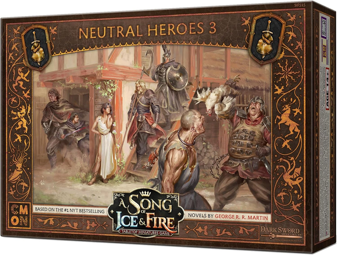 CMON A Song of Ice and Fire Tabletop Miniatures Game Neutral Heroes III Box Set (CMNSIF515)