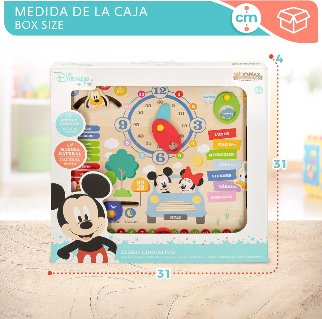 Mickey WOOMAX Disney Wooden Calendar - Educational Wooden Toy for Kids