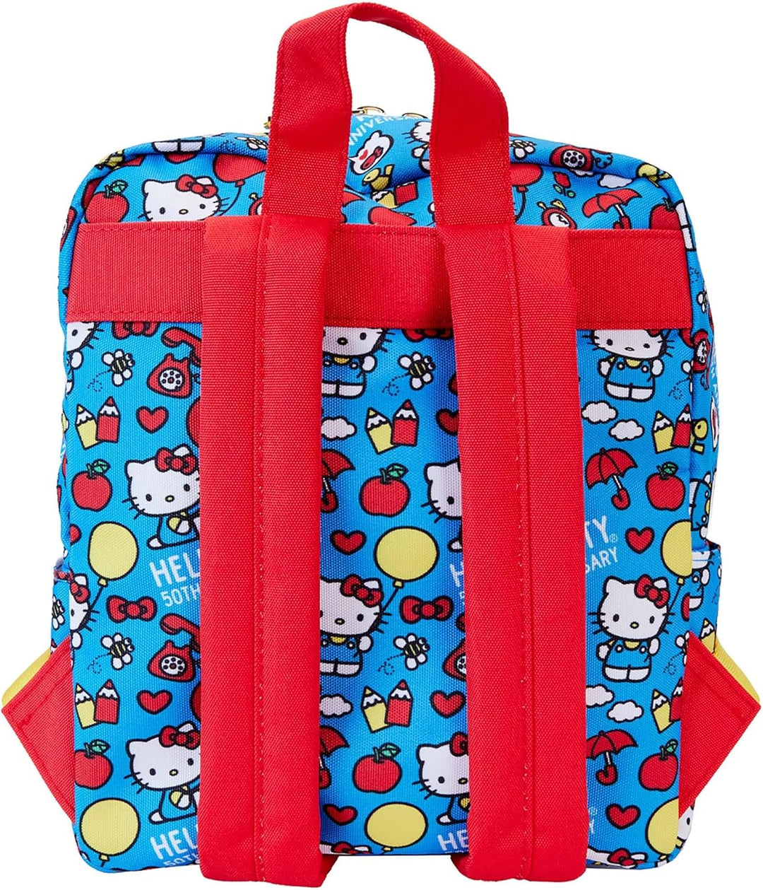 Loungefly Hello Kitty 50th Anniversary Classic AOP Nylon Square Kids Mini Backpa